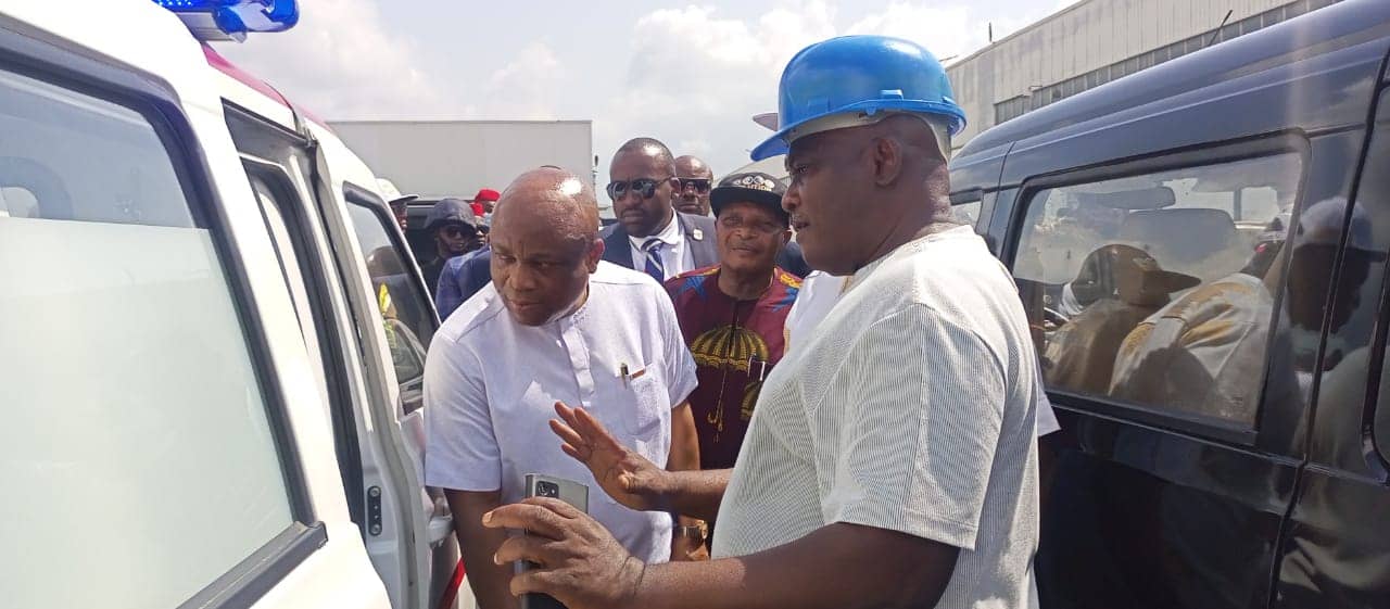 Innoson exhibiting an IVM ambulance