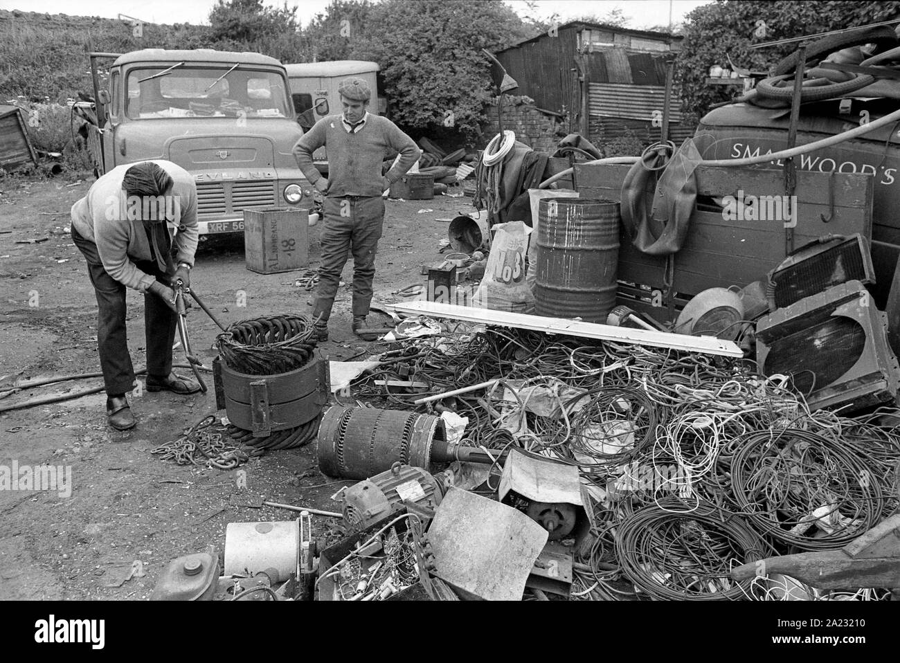 Scrap metal merchants workers salvaging iron and steel in the 1960s